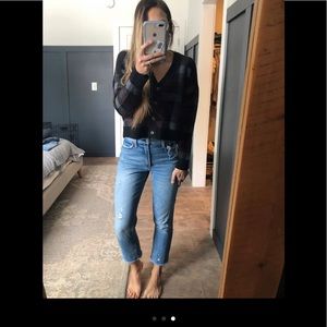 1.State cropped cardigan small